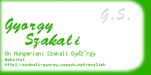 gyorgy szakali business card